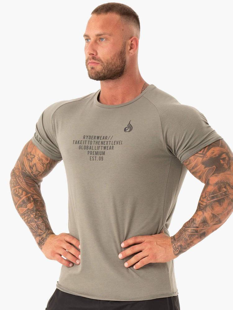 Army Green Ryderwear Men T Shirts Duty Men's T Shirts | AU1215CE