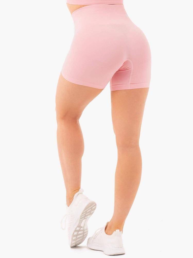 Baby Pink Marl Ryderwear Women Shorts Seamless Staples Women's Shorts | AU2197HK