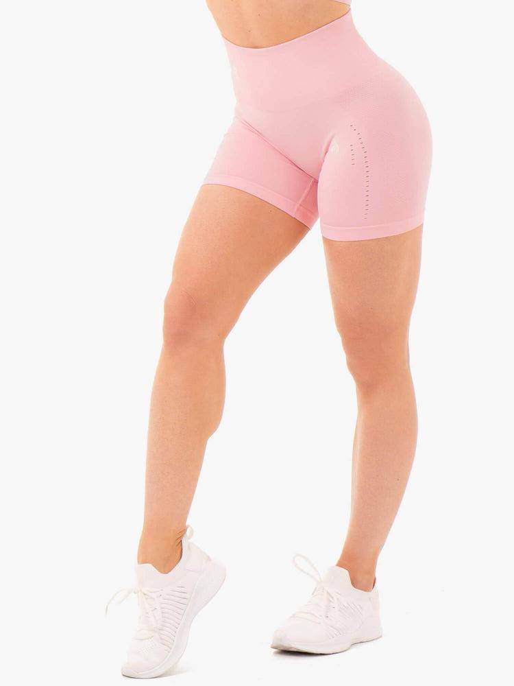 Baby Pink Marl Ryderwear Women Shorts Seamless Staples Women\'s Shorts | AU2197HK