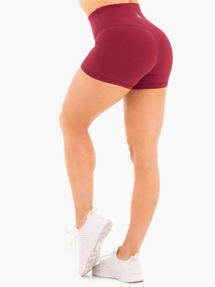 Berry Red Ryderwear Women Shorts NKD High Waisted Women's Shorts | AU2202XF