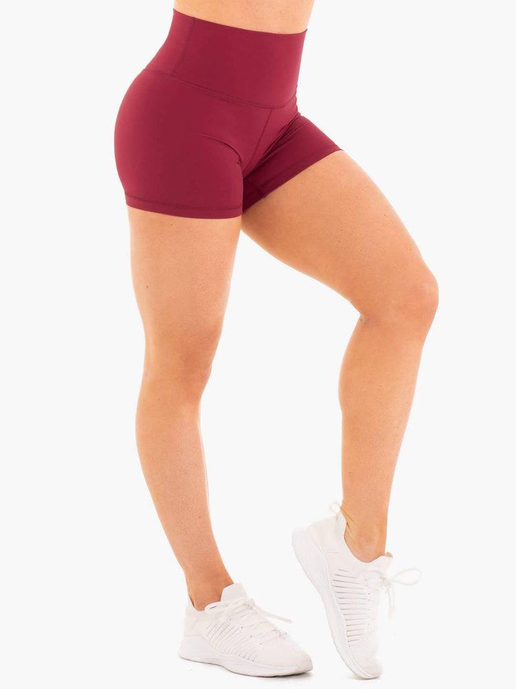 Berry Red Ryderwear Women Shorts NKD High Waisted Women's Shorts | AU2202XF