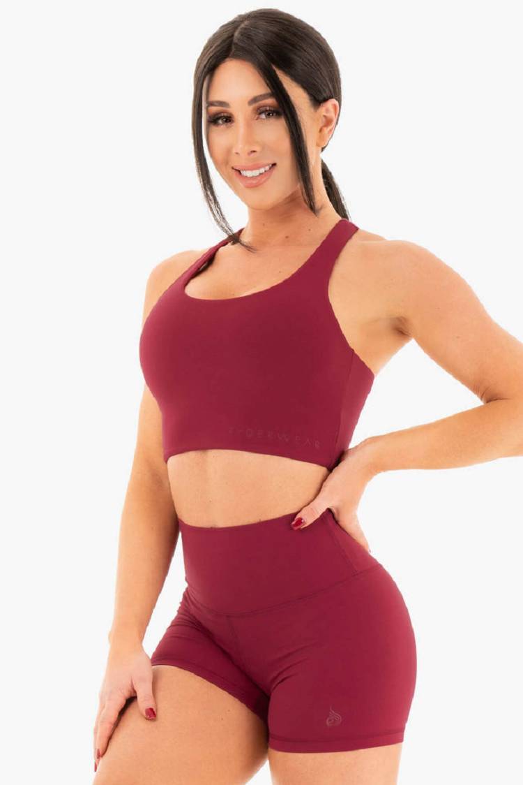 Berry Red Ryderwear Women Sports Bra NKD Women's Sports Bra | AU2558WY