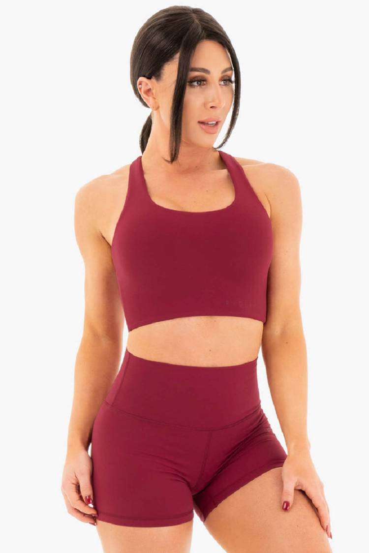 Berry Red Ryderwear Women Sports Bra NKD Women's Sports Bra | AU2558WY