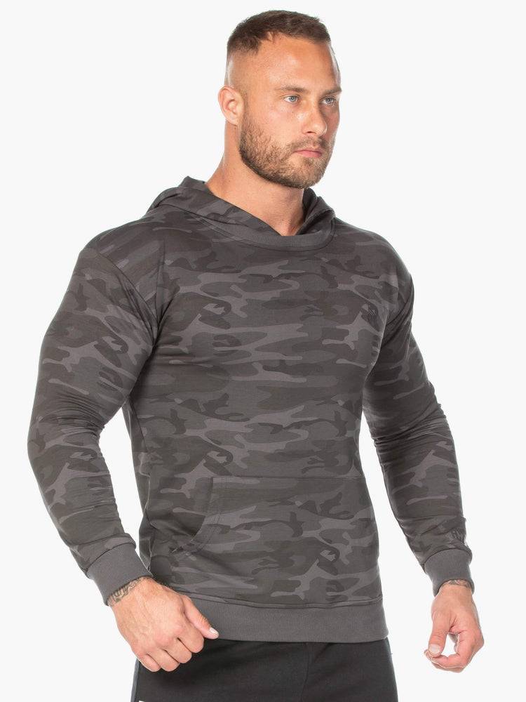 Black Camo Ryderwear Men Hoodie Camo Pullover Men's Hoodie | AU1454QZ