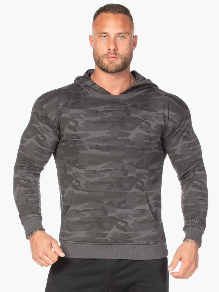 Black Camo Ryderwear Men Hoodie Camo Pullover Men\'s Hoodie | AU1454QZ