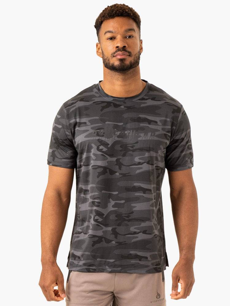 Black Camo Ryderwear Men T Shirts Overdrive Men's T Shirts | AU1269BC