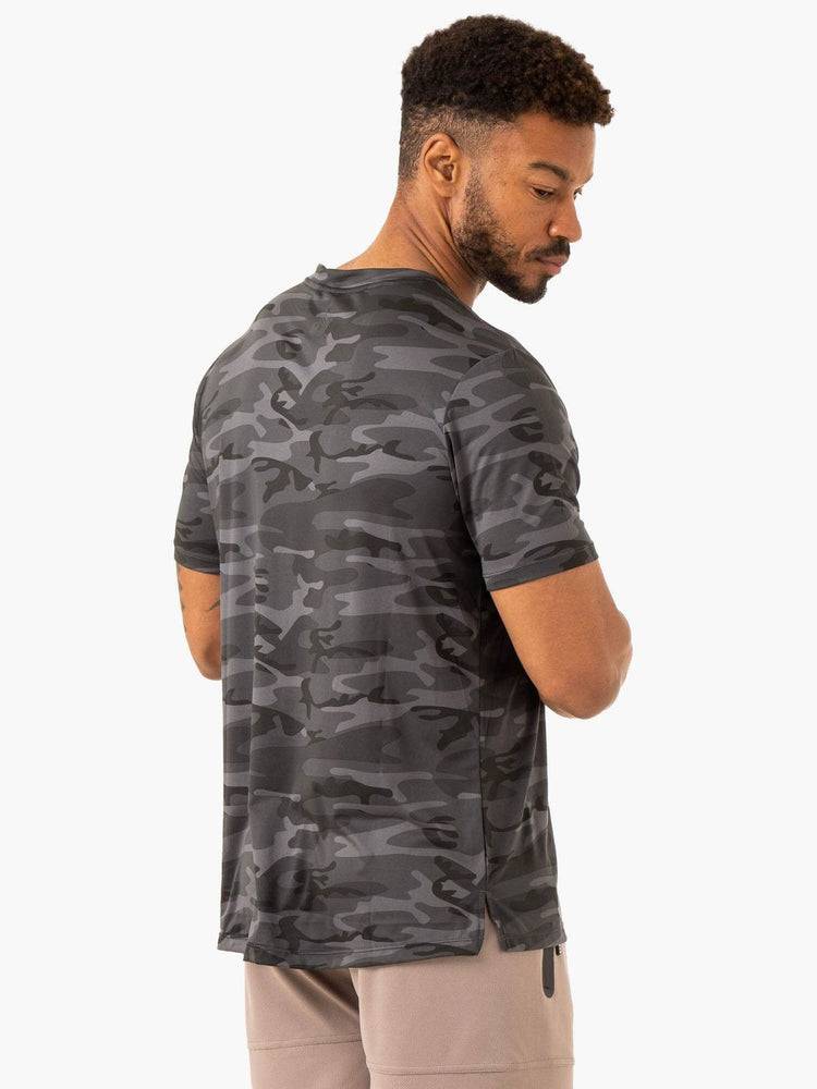 Black Camo Ryderwear Men T Shirts Overdrive Men's T Shirts | AU1269BC