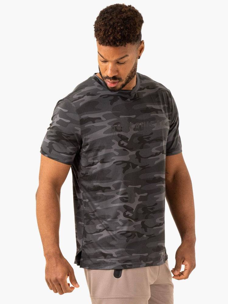 Black Camo Ryderwear Men T Shirts Overdrive Men's T Shirts | AU1269BC