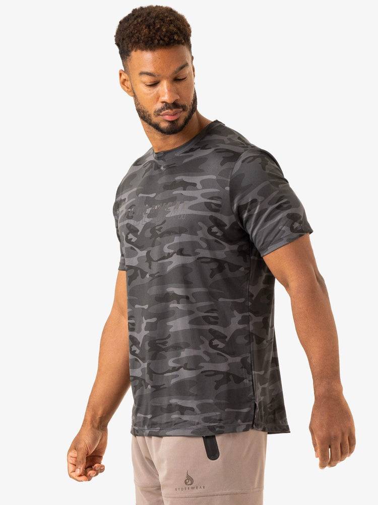 Black Camo Ryderwear Men T Shirts Overdrive Men's T Shirts | AU1269BC