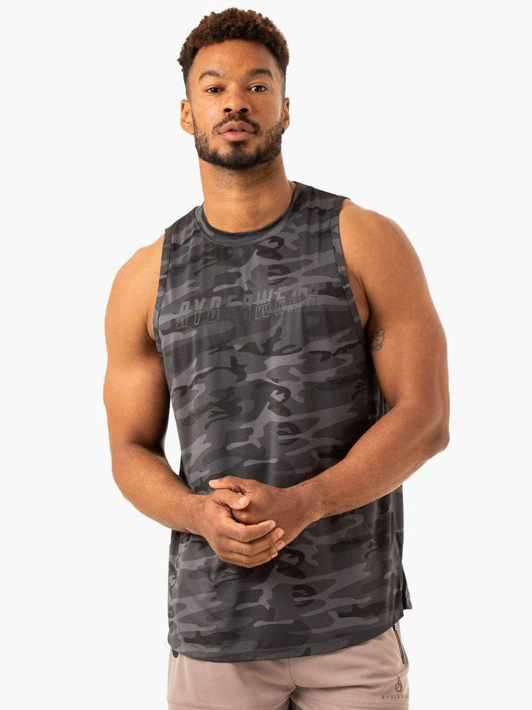 Black Camo Ryderwear Men Tanks Overdrive Tank Men's Tanks | AU1155FM