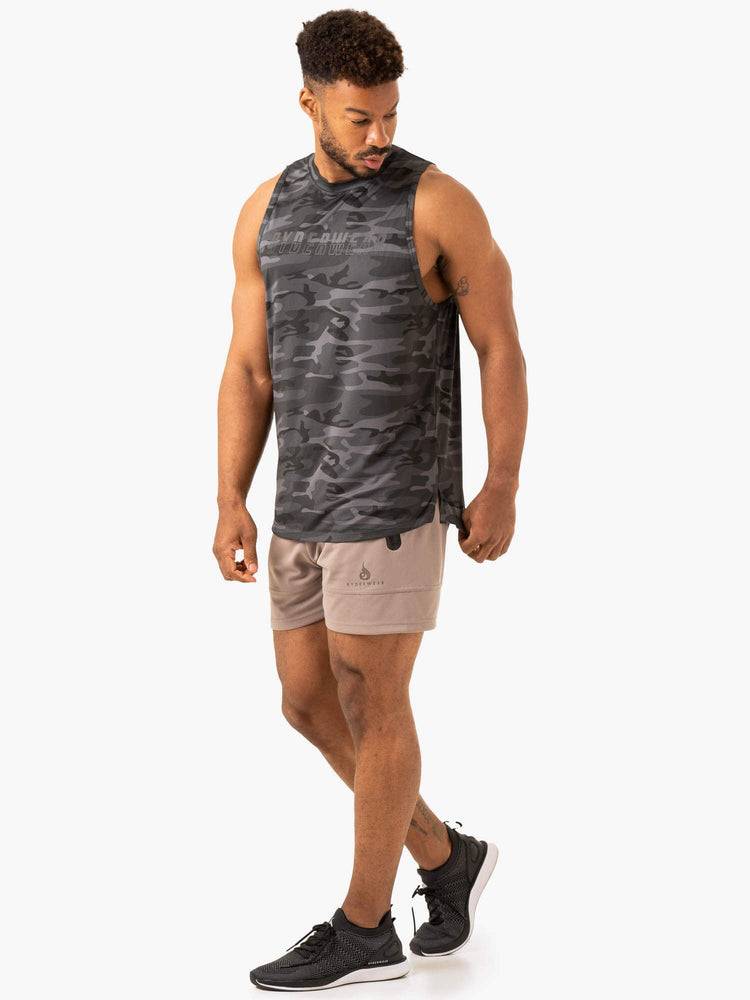 Black Camo Ryderwear Men Tanks Overdrive Tank Men's Tanks | AU1155FM