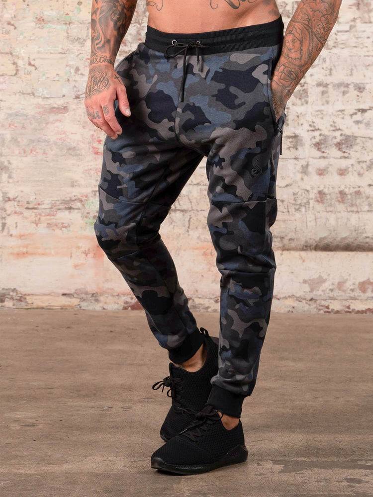 Black/Camo Ryderwear Men Track Pants Camos Men's Track Pants | AU1004LH