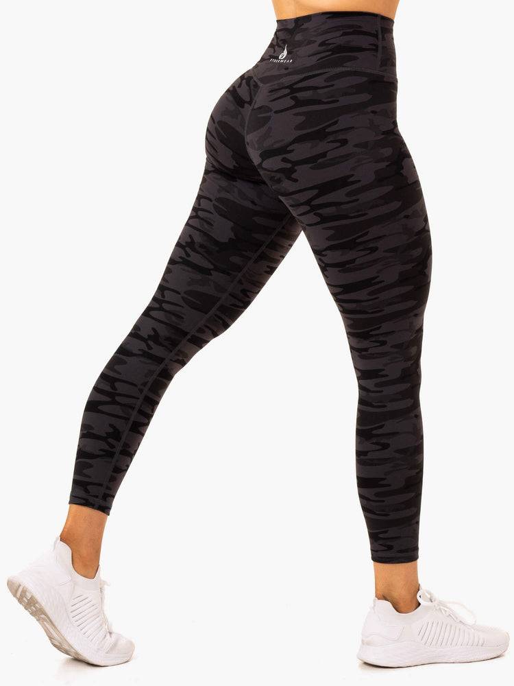 Black Camo Ryderwear Women Leggings Base Full Length Women\'s Leggings | AU1883FM