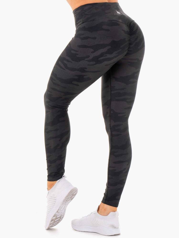 Black Camo Ryderwear Women Leggings High Waisted Camo Women's Leggings | AU1927YU