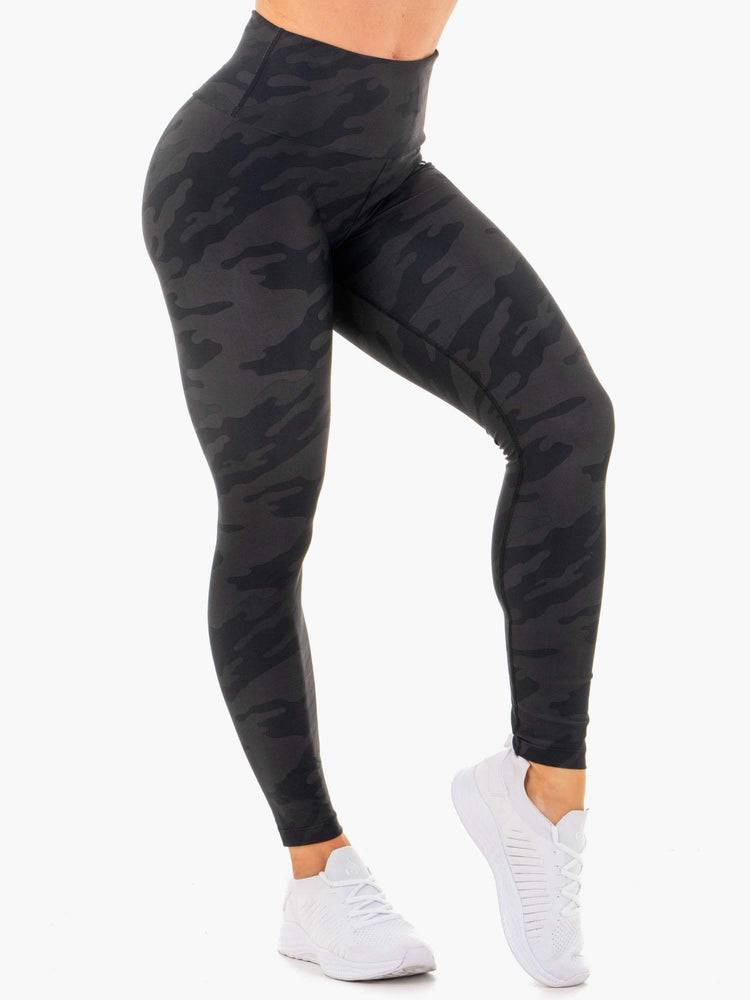 Black Camo Ryderwear Women Leggings High Waisted Camo Women's Leggings | AU1927YU