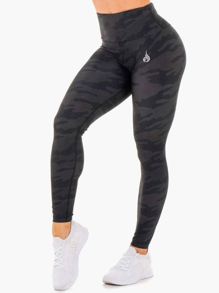 Black Camo Ryderwear Women Leggings High Waisted Camo Women\'s Leggings | AU1927YU