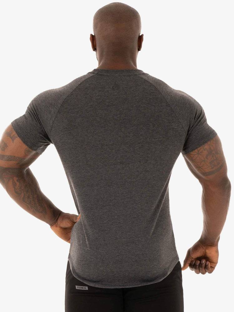 Black Marl Ryderwear Men T Shirts Focus Men's T Shirts | AU1225YU