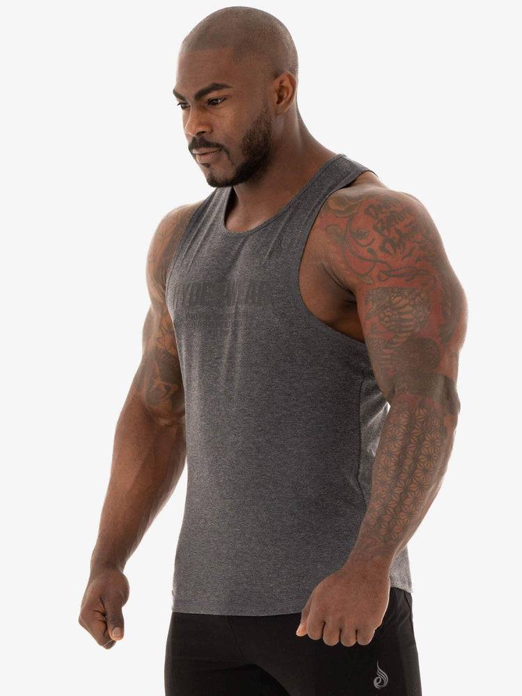 Black Marl Ryderwear Men Tanks Focus Baller Tank Men's Tanks | AU1102DN