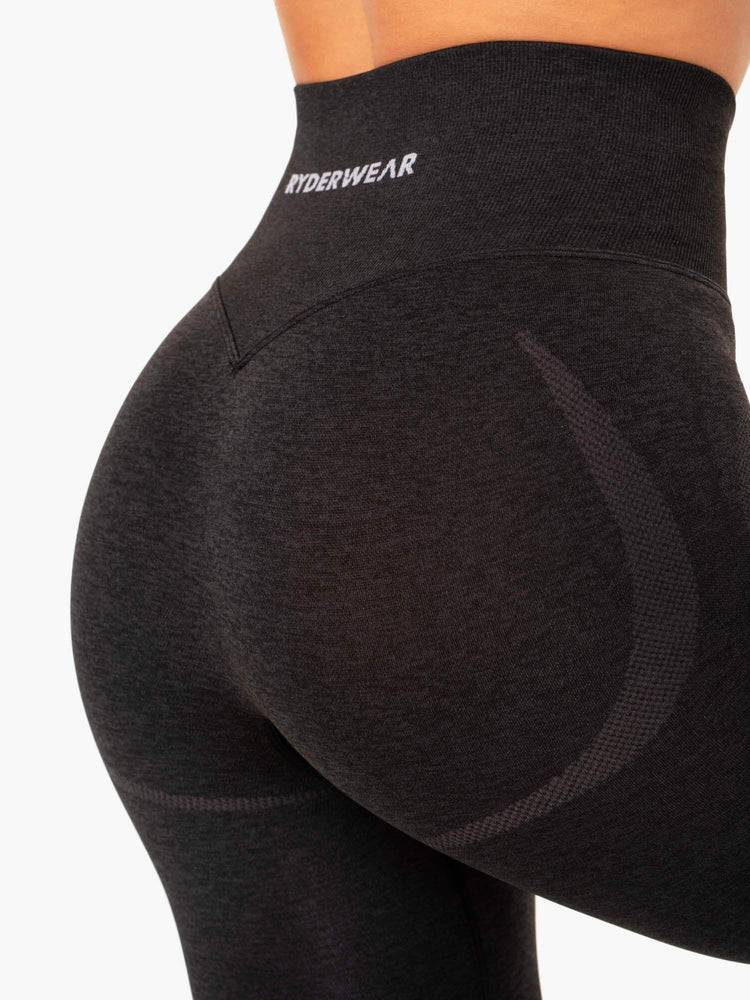 Black Marl Ryderwear Women Leggings Sculpt Seamless Women's Leggings | AU1761CE