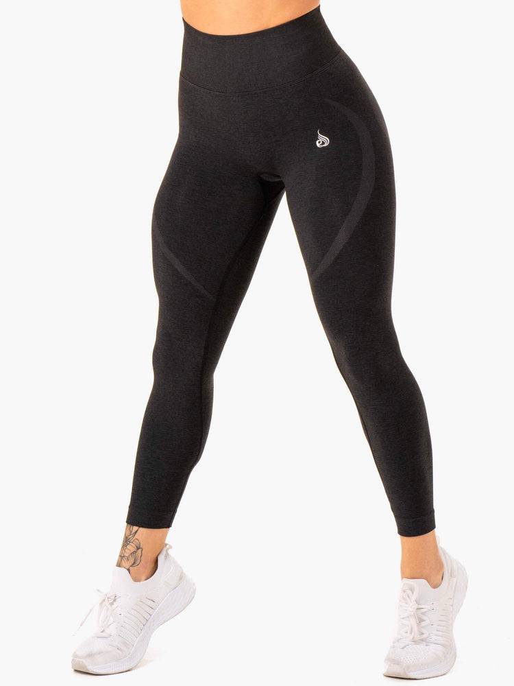 Black Marl Ryderwear Women Leggings Sculpt Seamless Women\'s Leggings | AU1761CE