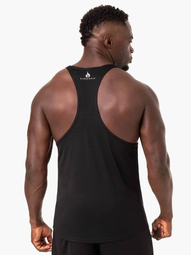 Black Ryderwear Men Gym Stringers Define Mesh T-Back Men's Gym Stringers | AU1510TV