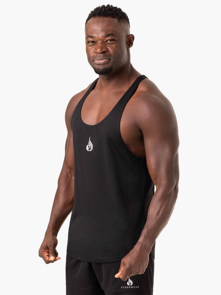 Black Ryderwear Men Gym Stringers Define Mesh T-Back Men's Gym Stringers | AU1510TV