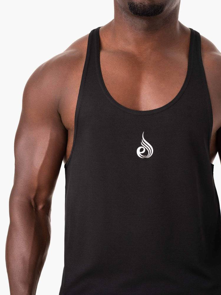 Black Ryderwear Men Gym Stringers Define Mesh T-Back Men's Gym Stringers | AU1510TV