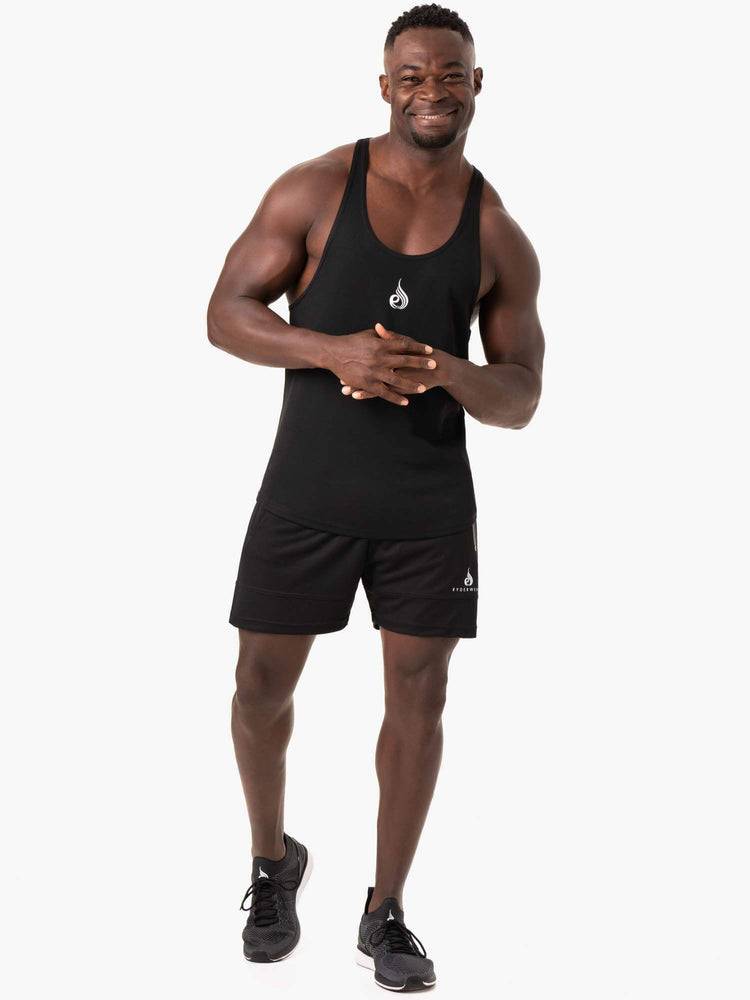 Black Ryderwear Men Gym Stringers Define Mesh T-Back Men's Gym Stringers | AU1510TV