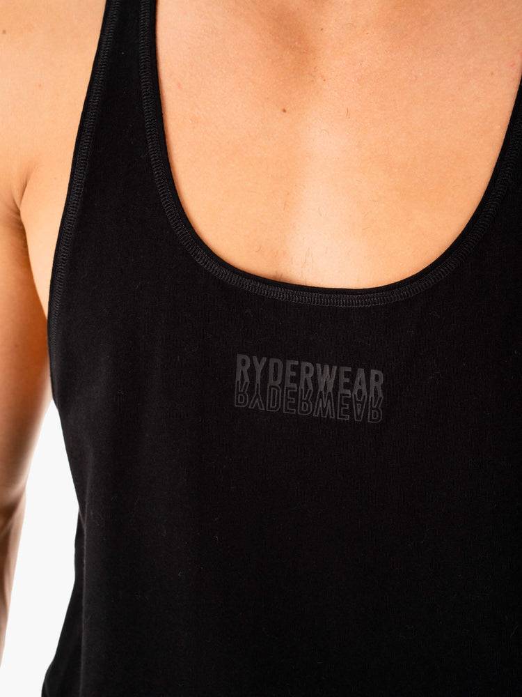 Black Ryderwear Men Gym Stringers Limitless Stringer T-Back Men's Gym Stringers | AU1524LH