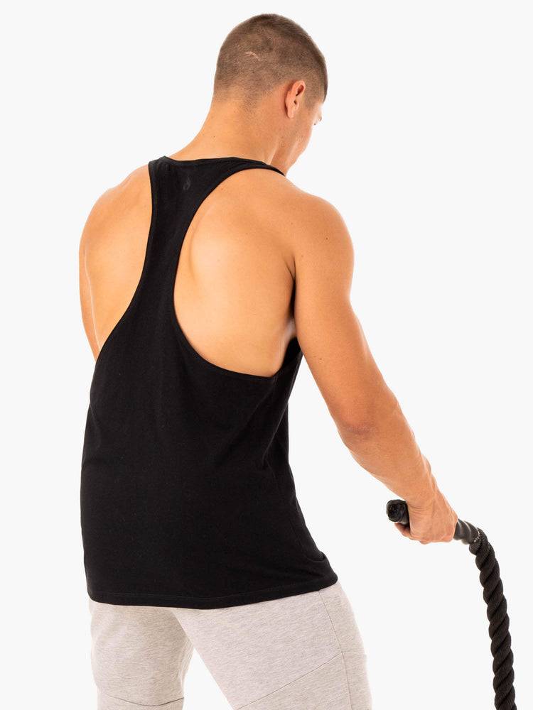 Black Ryderwear Men Gym Stringers Limitless Stringer T-Back Men's Gym Stringers | AU1524LH