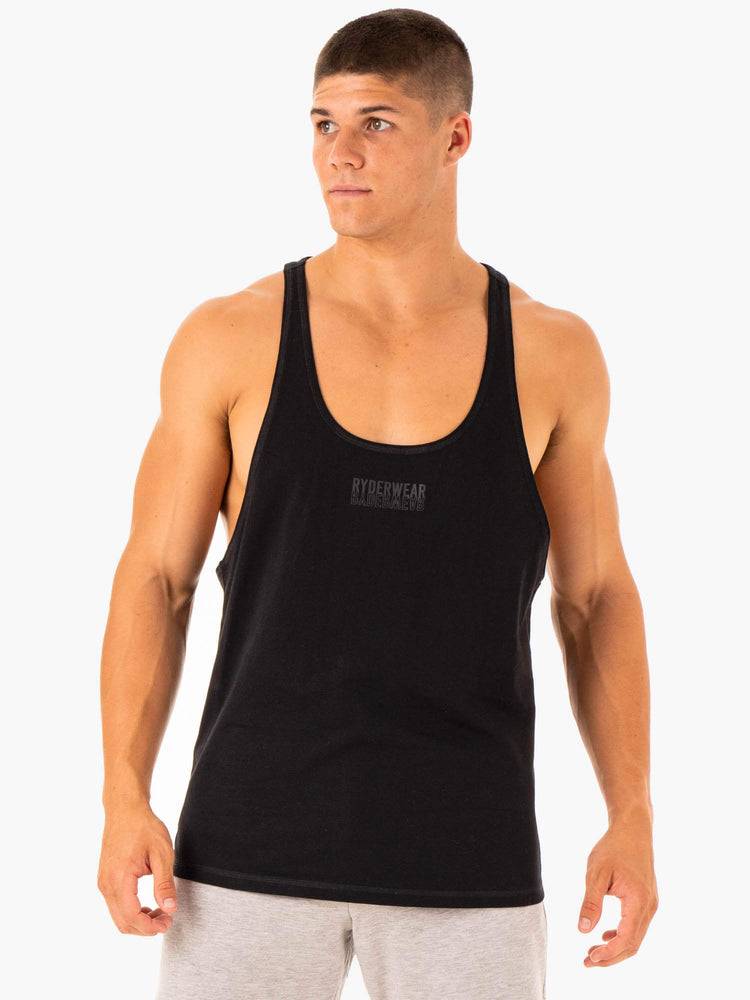 Black Ryderwear Men Gym Stringers Limitless Stringer T-Back Men\'s Gym Stringers | AU1524LH