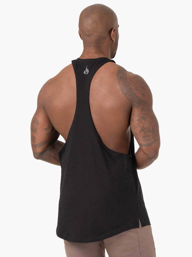 Black Ryderwear Men Gym Stringers Pursuit Stringer T-Back Men's Gym Stringers | AU1536TV