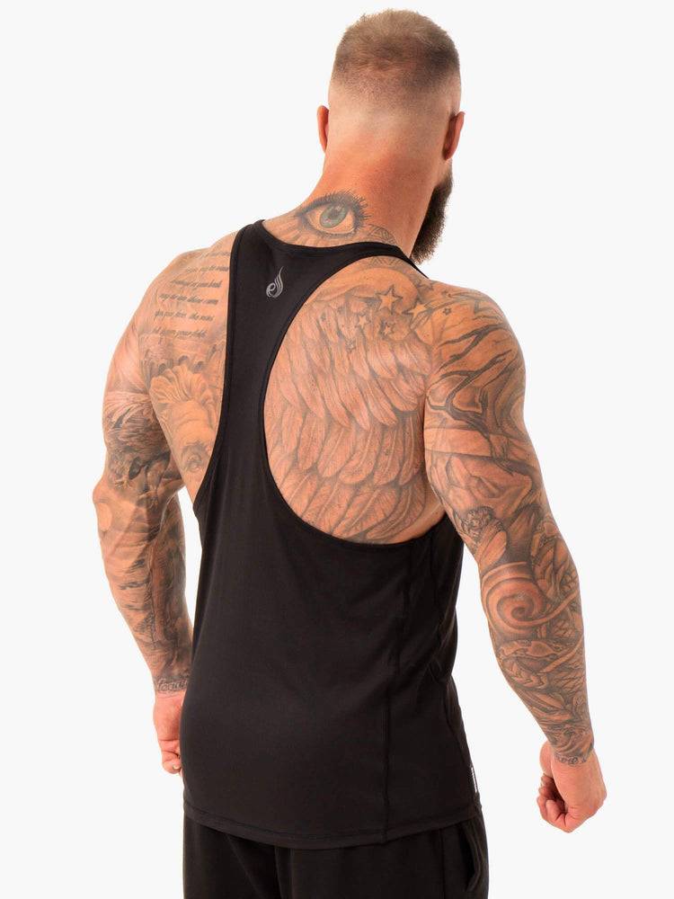 Black Ryderwear Men Gym Stringers RWXKG T-Back Men's Gym Stringers | AU1541PQ