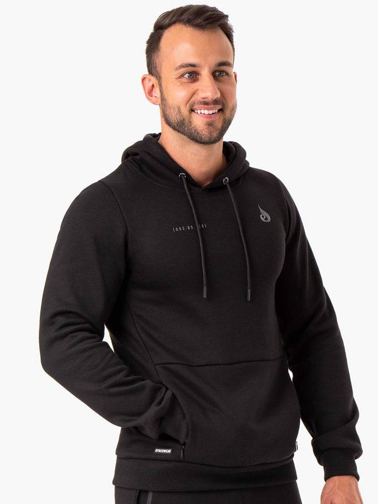 Black Ryderwear Men Hoodie Camo Tech Pullover Men's Hoodie | AU1455WY