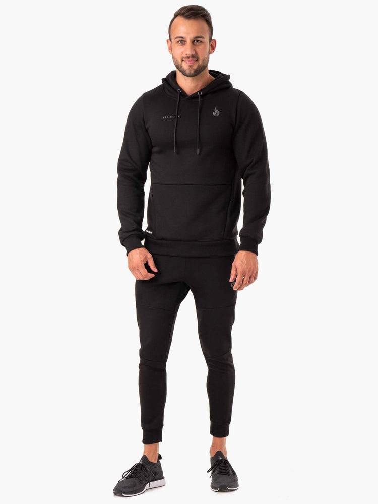 Black Ryderwear Men Hoodie Camo Tech Pullover Men's Hoodie | AU1455WY