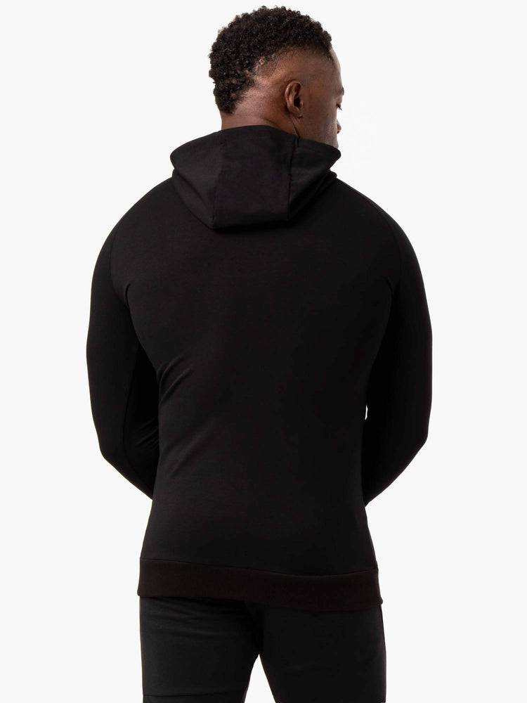 Black Ryderwear Men Hoodie Critical Zip Up Men's Hoodie | AU1458TV