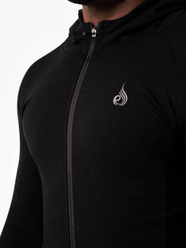 Black Ryderwear Men Hoodie Critical Zip Up Men's Hoodie | AU1458TV