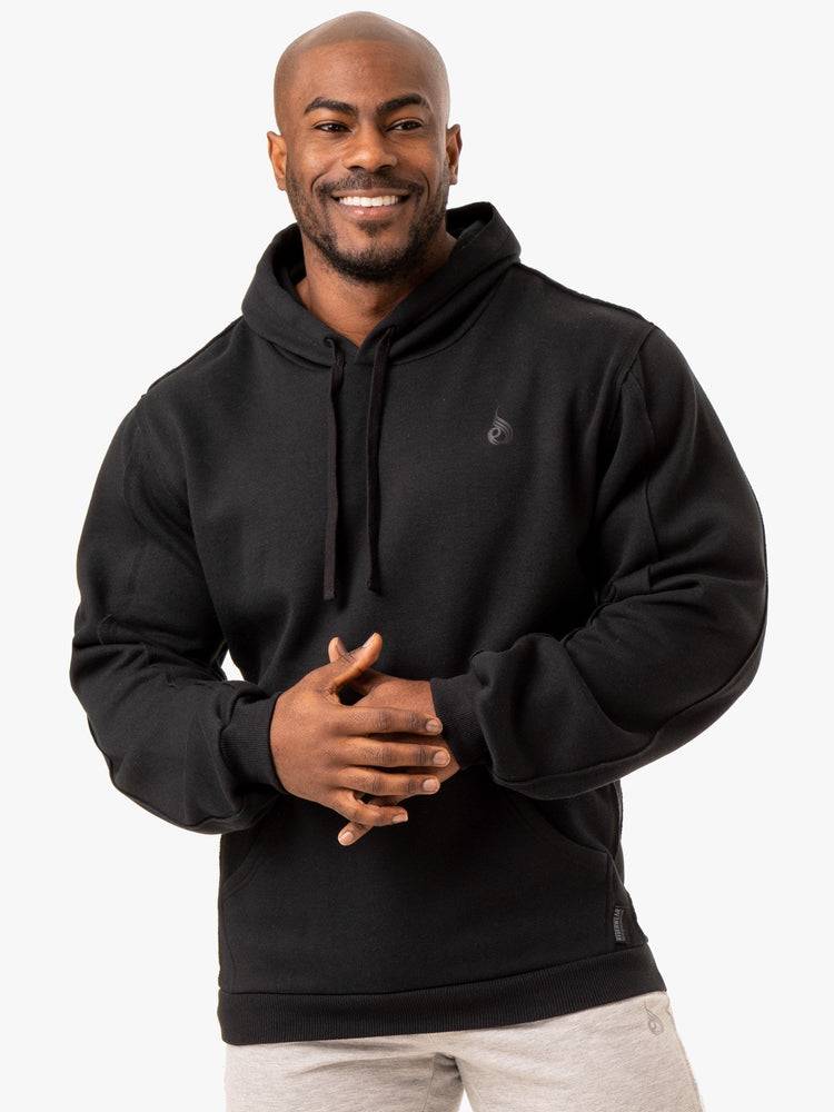 Black Ryderwear Men Hoodie Force Pullover Men's Hoodie | AU1459YU