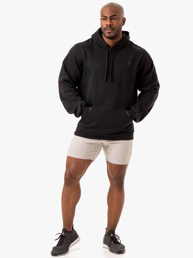 Black Ryderwear Men Hoodie Force Pullover Men's Hoodie | AU1459YU