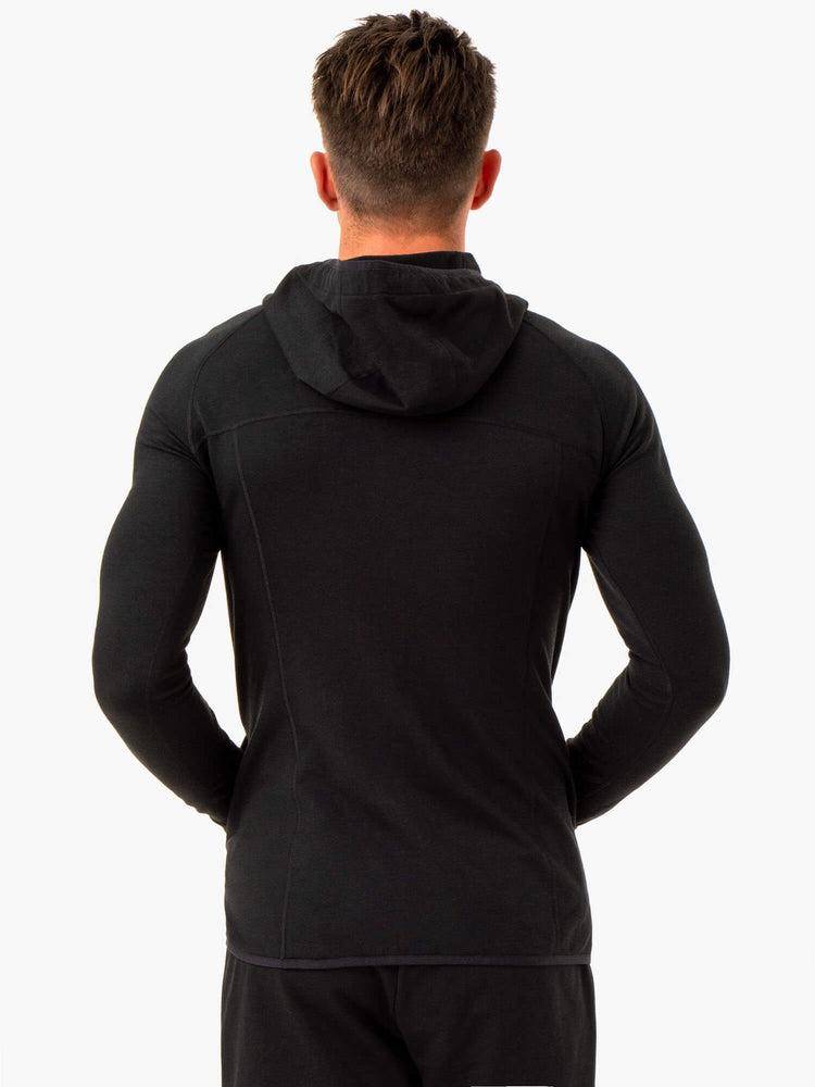 Black Ryderwear Men Hoodie Optimal Pullover Men's Hoodie | AU1466DN