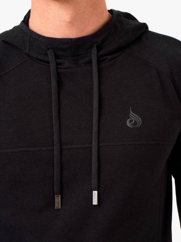 Black Ryderwear Men Hoodie Optimal Pullover Men's Hoodie | AU1466DN