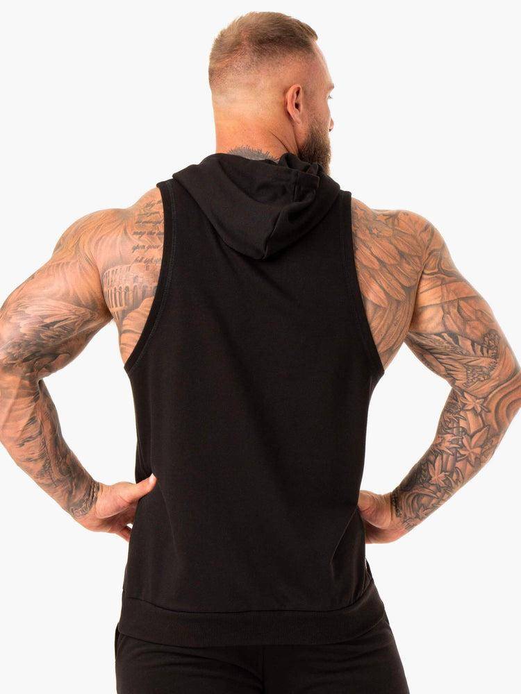 Black Ryderwear Men Hoodie RWXKG Sleeveless Men's Hoodie | AU1490AP