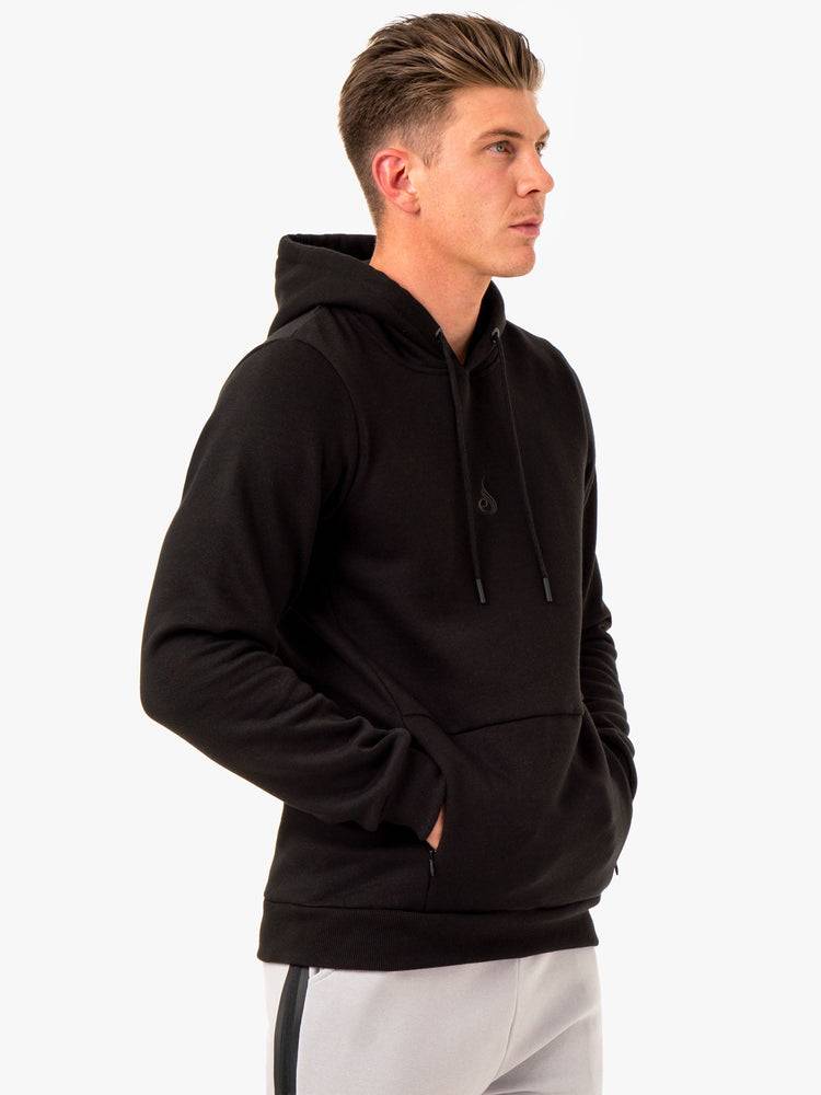 Black Ryderwear Men Hoodie Restore Pullover Men's Hoodie | AU1483RW