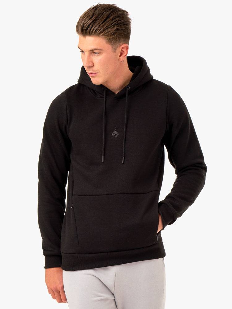 Black Ryderwear Men Hoodie Restore Pullover Men\'s Hoodie | AU1483RW