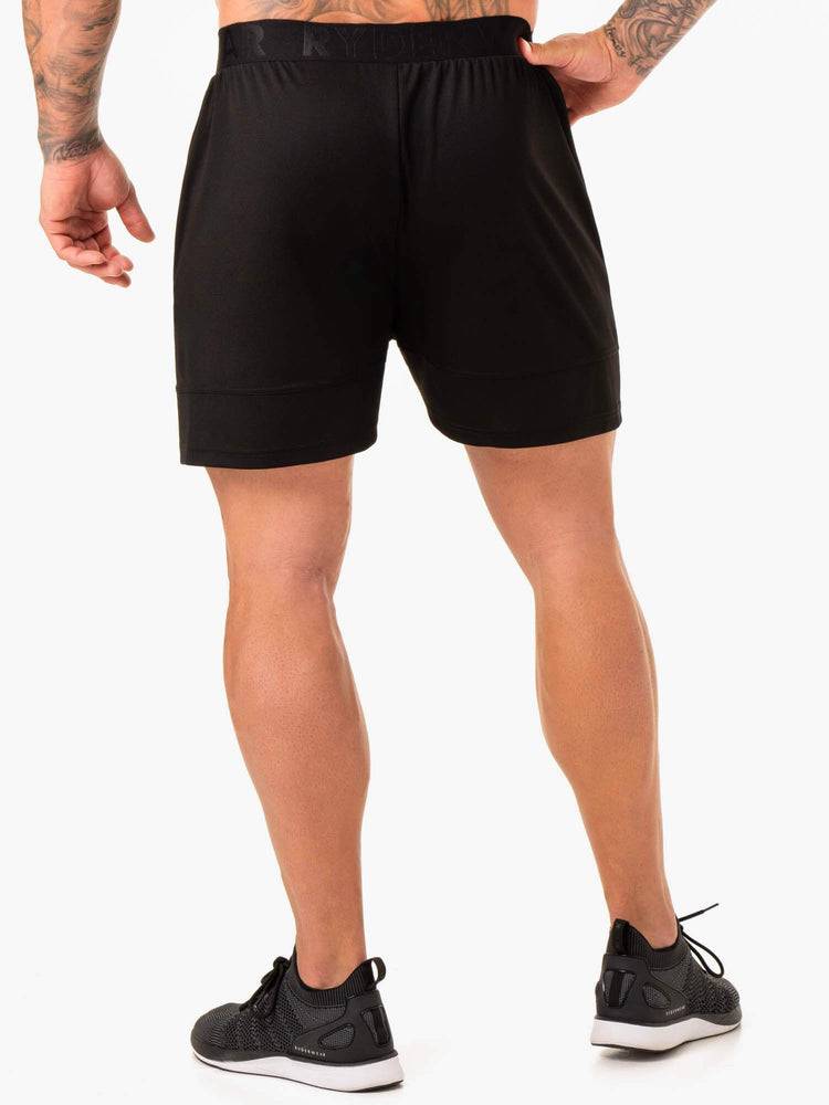 Black Ryderwear Men Shorts Action Mesh Men's Shorts | AU1338GL