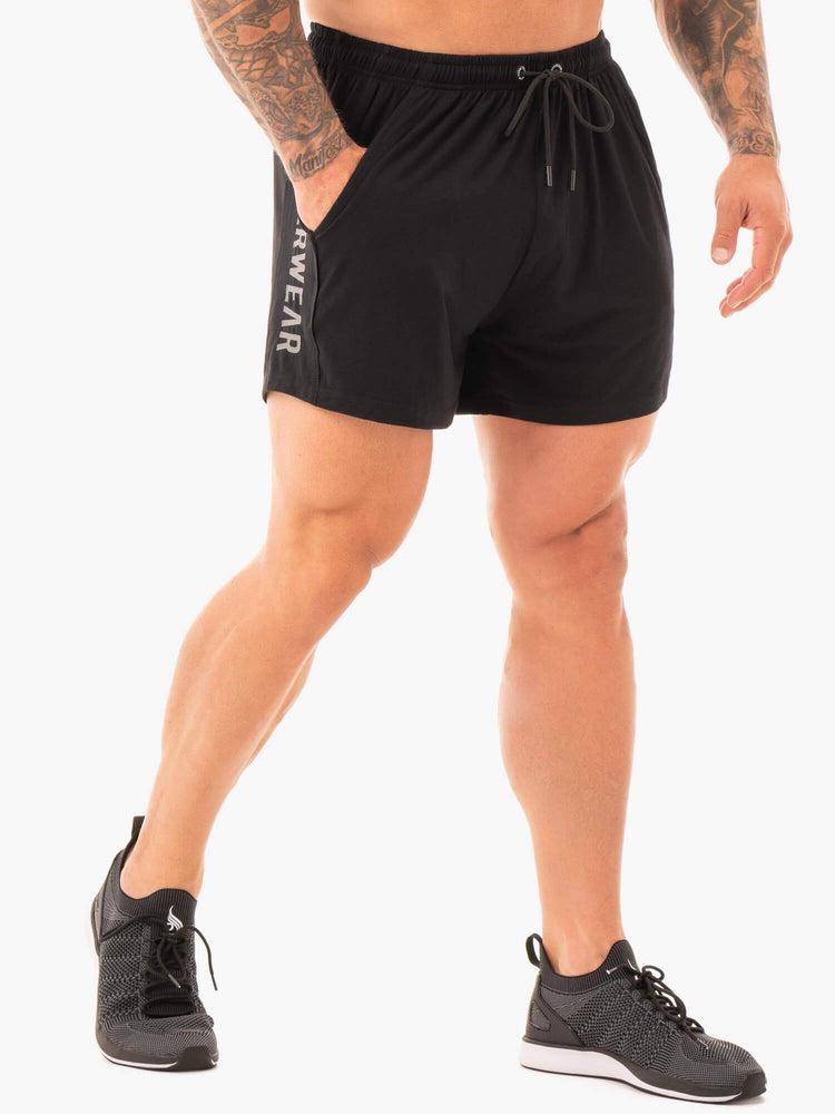 Black Ryderwear Men Shorts Arnie Men's Shorts | AU1347BC