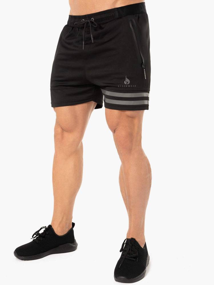 Black Ryderwear Men Shorts Evo Training Men's Shorts | AU1364GL