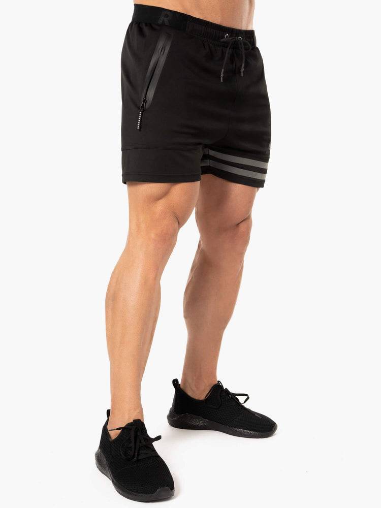 Black Ryderwear Men Shorts Evo Training Men's Shorts | AU1364GL