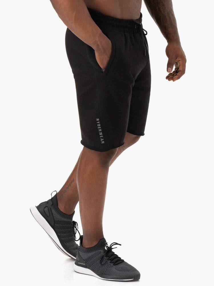 Black Ryderwear Men Shorts Iron Track Men's Shorts | AU1379RW