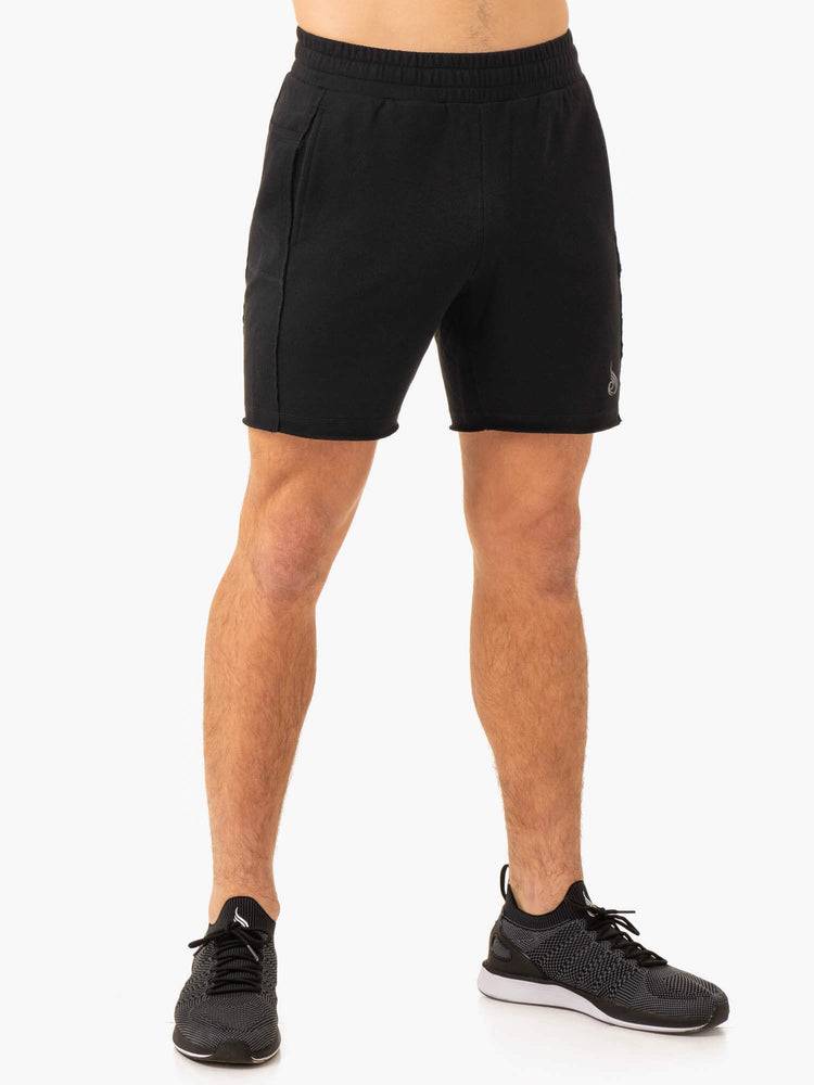 Black Ryderwear Men Shorts Pursuit Track Men's Shorts | AU1398VD